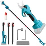 Elektrische snoeischaar, 40 mm, 2-in-1 elektrische takkenschaar, telescoop, compatibel met Makita accu's, accu-takkenschaar, maximaal bereik tot 2,2 m, snoeischaar, draadloos (zonder accu)