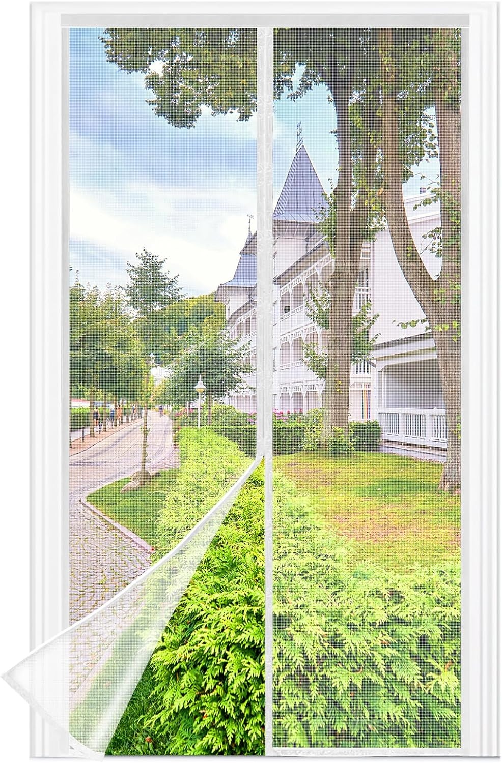 Zwarte Vliegendeur met Magneet 110 x 230 cm voor Balkon