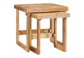 2x Houten Eindtafels Bruin (53% Korting)