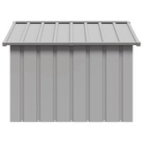 vidaXL Hondenhok 116,5x103x81,5 cm gegalvaniseerd staal grijs