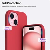 ORNARTO iPhone 15 Hoesje - Rood (51% Korting)