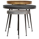 vidaXL Salontafel 3 stuks Multicolor Engineered Wood