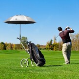 ZOMAKE UV Golfparaplu Zilver/Zwart 62 Inch - 25% Korting!