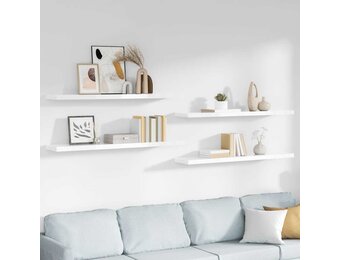 vidaXL Zwevende Wandschappen (4 st.) - Hoogglans Wit - 29% Korting!