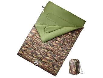 VidaXL Dubbele Slaapzak met Kussens - 3-4 Seizoenen - 33% Korting