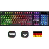 EMPIRE GAMING - Armor RF800 draadloos gamingtoetsenbord en -muisset QWERTZ (DE-indeling) - 2,4 G RGB draadloos toetsenbord - Ergonomische draadloze muis met muismat van 4800 dpi - PC PS4 PS5 Xbox One/serie Mac