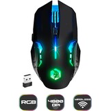 EMPIRE GAMING - Armor RF800 draadloos gamingtoetsenbord en -muisset QWERTZ (DE-indeling) - 2,4 G RGB draadloos toetsenbord - Ergonomische draadloze muis met muismat van 4800 dpi - PC PS4 PS5 Xbox One/serie Mac