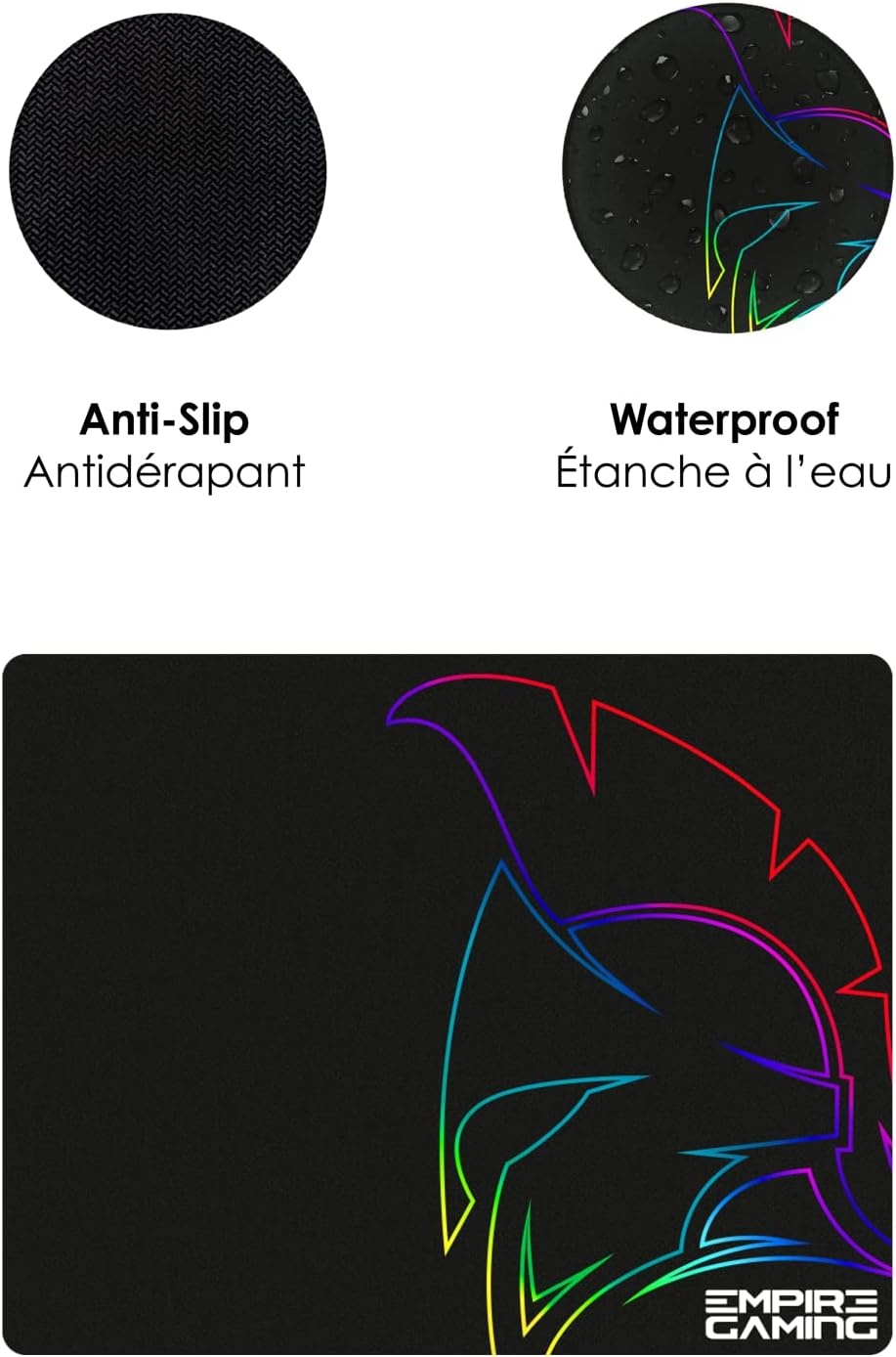 EMPIRE GAMING - Armor RF800 draadloos gamingtoetsenbord en -muisset QWERTZ (DE-indeling) - 2,4 G RGB draadloos toetsenbord - Ergonomische draadloze muis met muismat van 4800 dpi - PC PS4 PS5 Xbox One/serie Mac