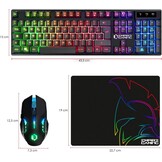 EMPIRE GAMING - Armor RF800 draadloos gamingtoetsenbord en -muisset QWERTZ (DE-indeling) - 2,4 G RGB draadloos toetsenbord - Ergonomische draadloze muis met muismat van 4800 dpi - PC PS4 PS5 Xbox One/serie Mac