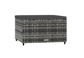 VidaXL Voetensteun Poly Rattan Grijs - 25% Korting!