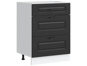 vidaXL Keukenonderkast Kalmar - Zwart - 46% Korting