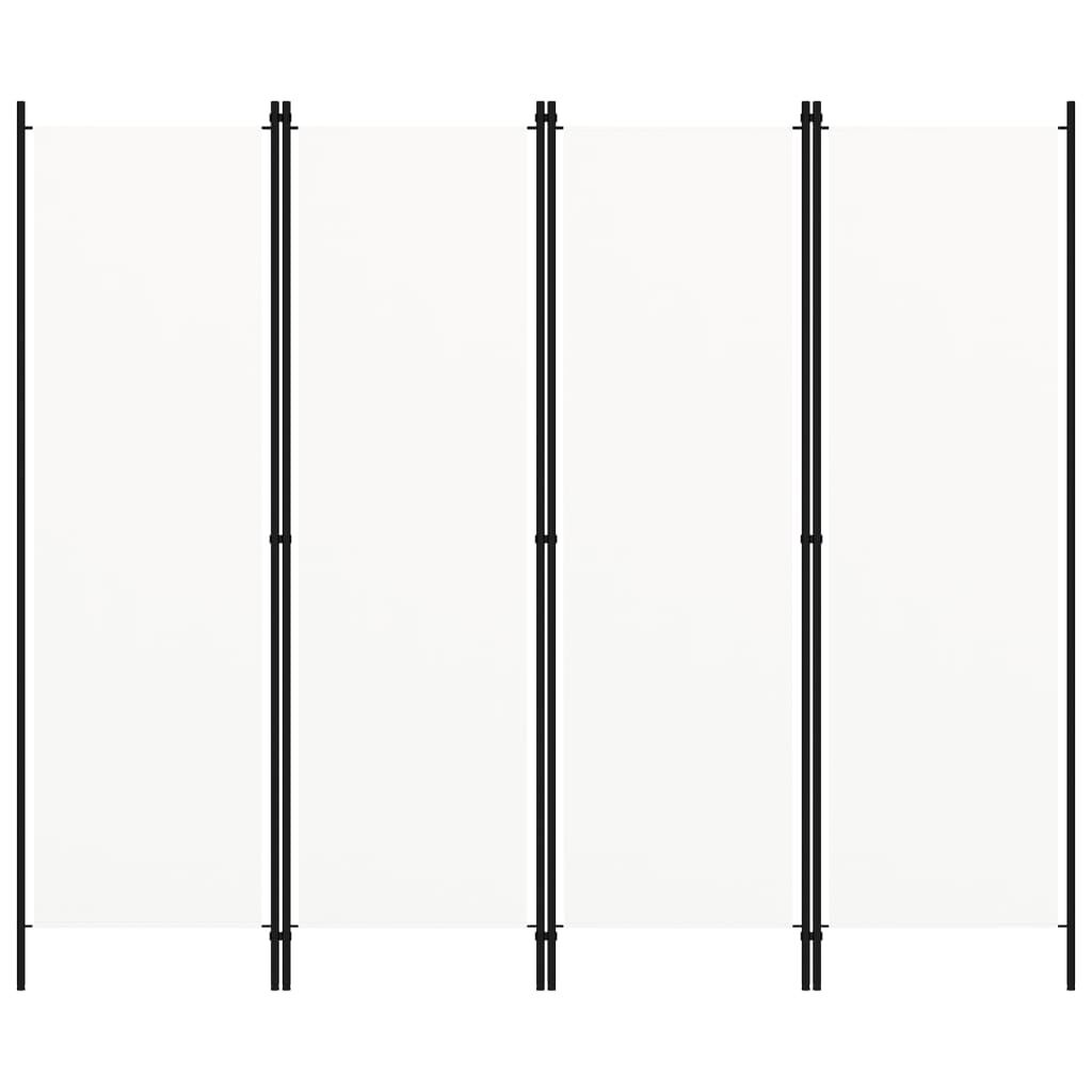 VidaXL Kamerscherm 4 panelen Wit - 49% Korting