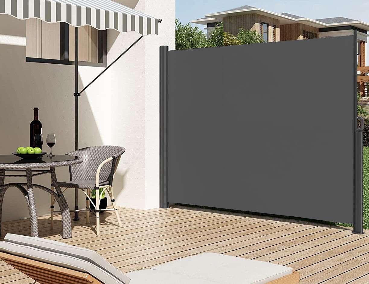 Uittrekbaar Tuinscherm 300x200cm Donkergrijs - 59% Korting