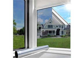 Lifetree Raamfolie - 54% Korting! Privacy & Zonwering (Zilver, 90x1000cm)