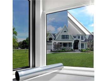 Lifetree Raamfolie - 54% Korting! Privacy & Zonwering (Zilver, 90x1000cm)