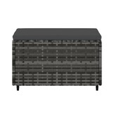 vidaXL Voetensteun Poly Rattan Grijs - 30% Korting!