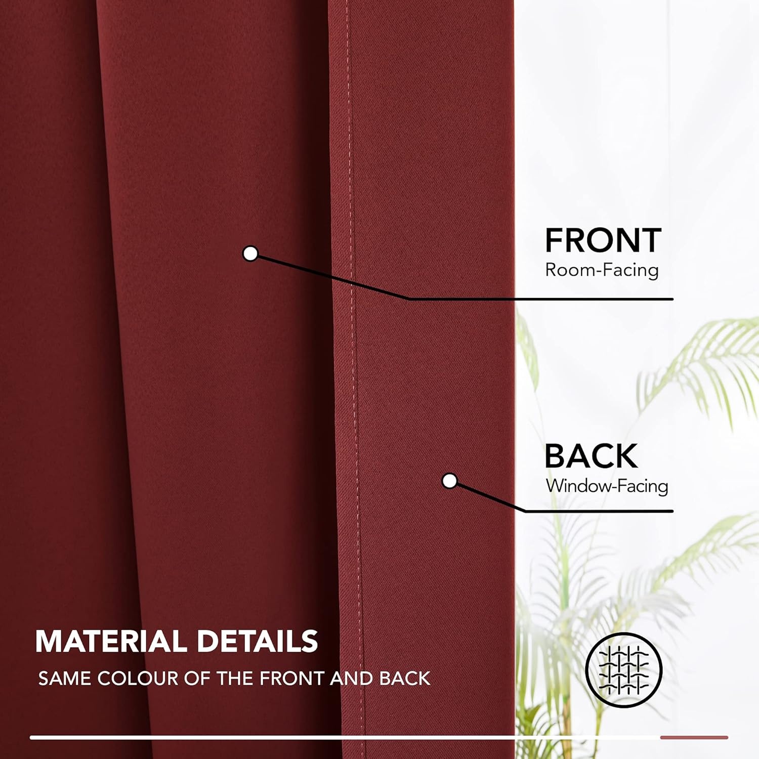 Deconovo Verduisteringsgordijnen Donkerrood - 26% Korting!