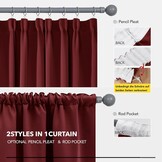Deconovo Verduisteringsgordijnen Donkerrood - 26% Korting!