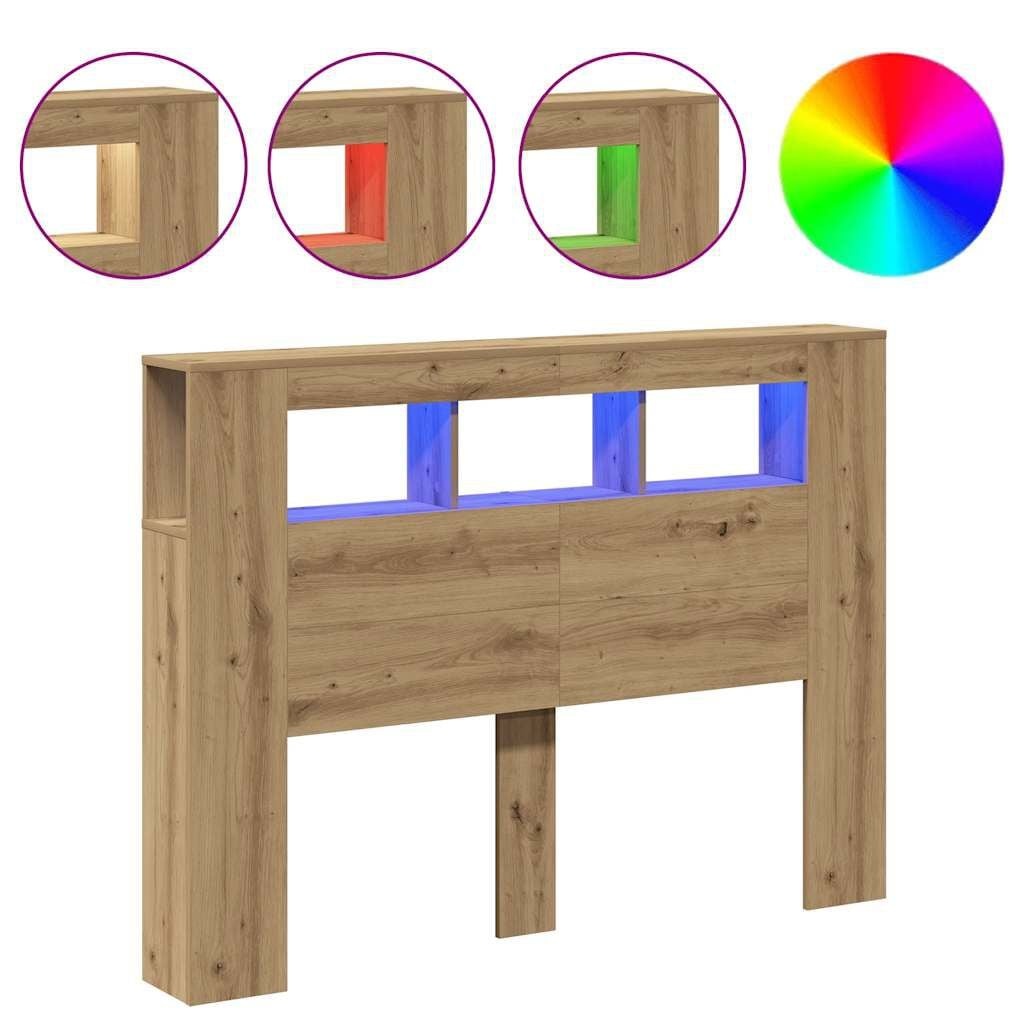 Hoofdeinde met LED - Artisanaal Eiken - 33% Korting