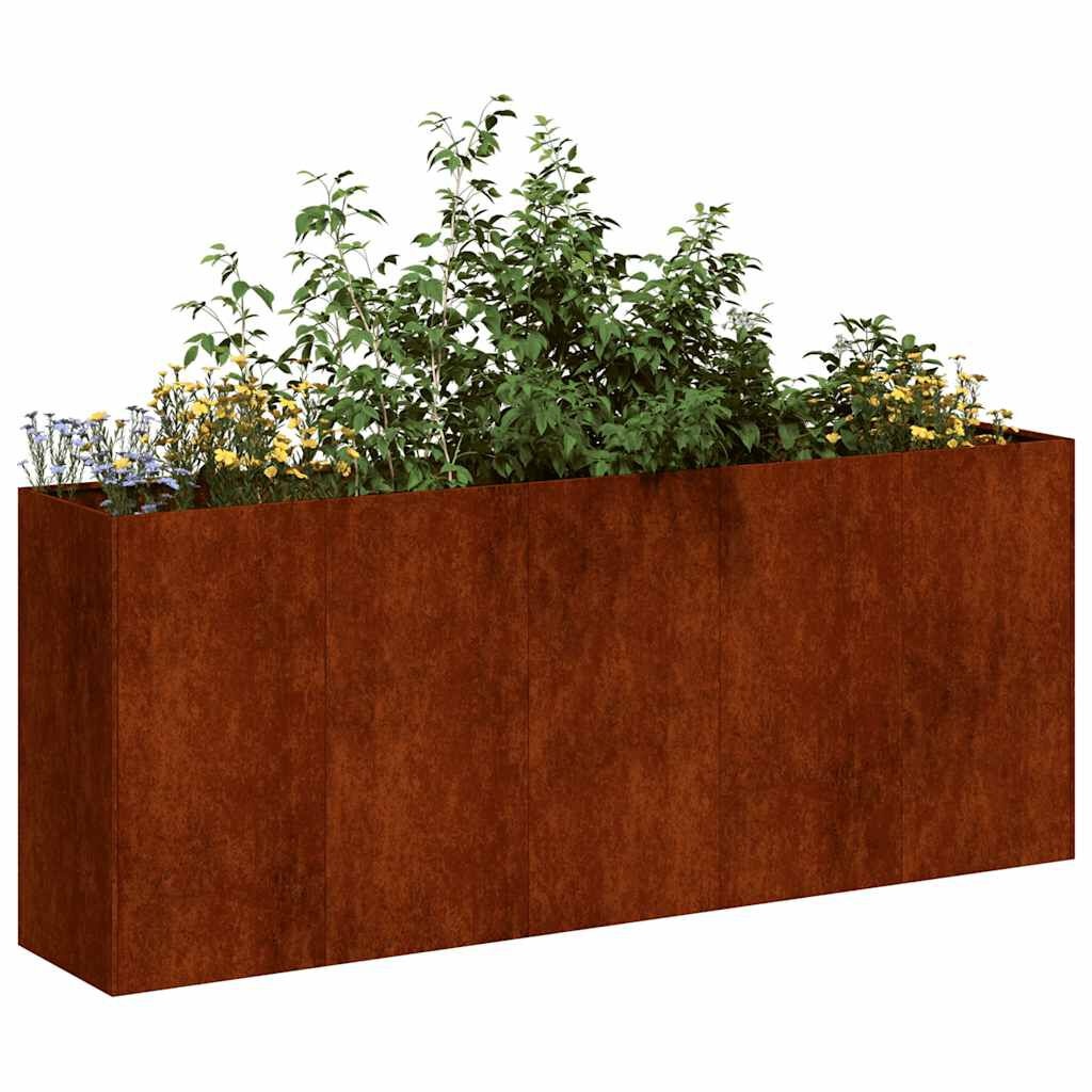 vidaXL Plantenbak Roestig Staal - 200x40x80 cm - 29% Korting!
