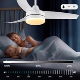 CJOY Plafondventilator Wit 132cm met Licht - 29% Korting!