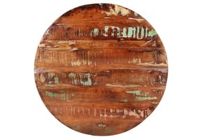 Gerookt Houten Tafelblad Ø 70cm - 33% Korting