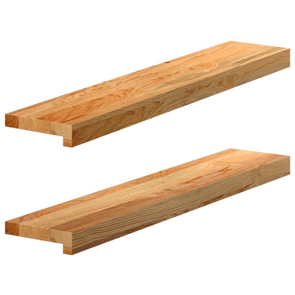2x VidaXL Massief Eikenhout Vensterbanken 80x15 cm - Lichtbruin (27% Korting)