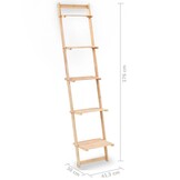 vidaXL Cederhouten Wandrek Ladder - 31% Korting!