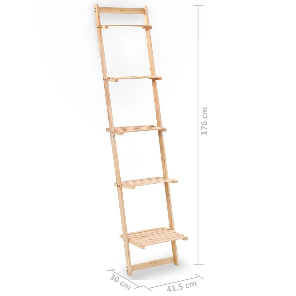 vidaXL Cederhouten Wandrek Ladder - 31% Korting!
