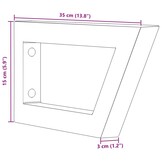 vidaXL Wandbeugels Waskolom Zwart - 30% Korting