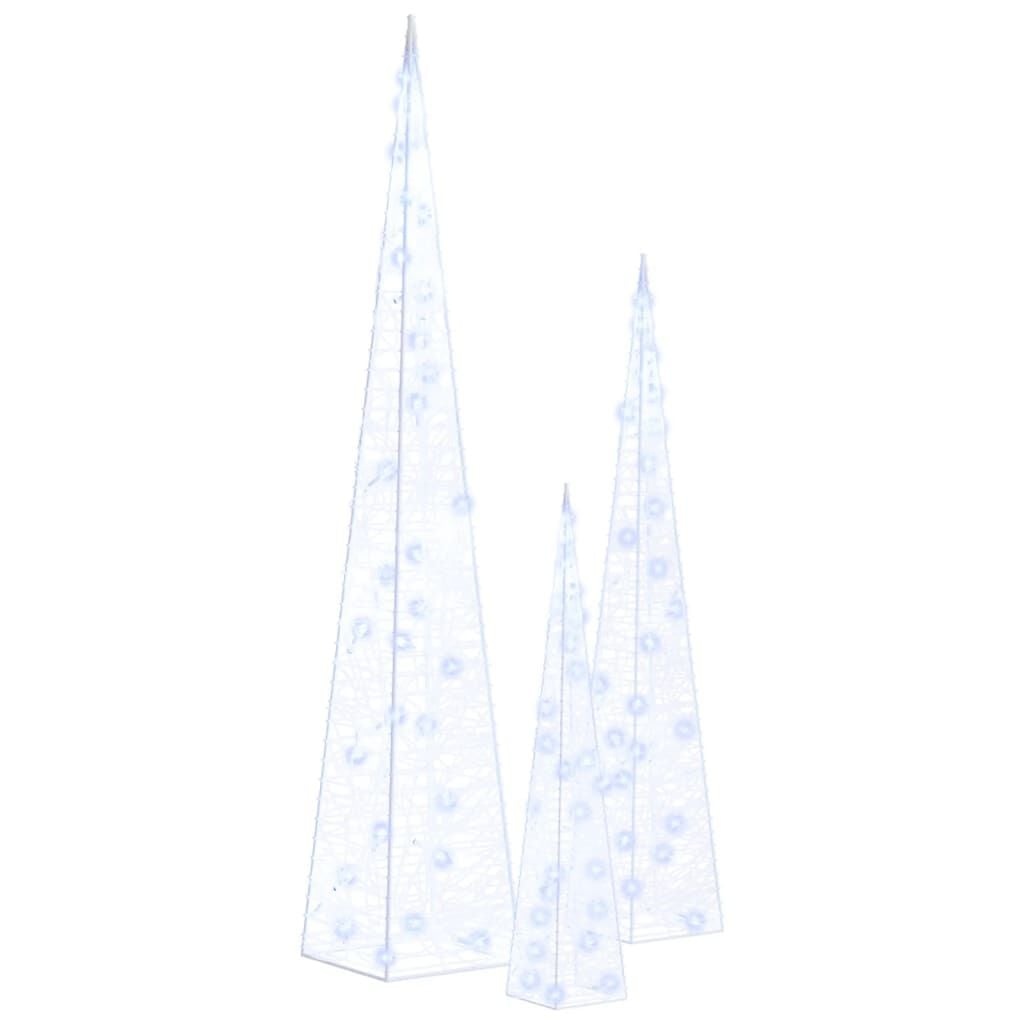 LED Lichtkegelset Blauw Acryl 30/45/60cm - 74% Korting!