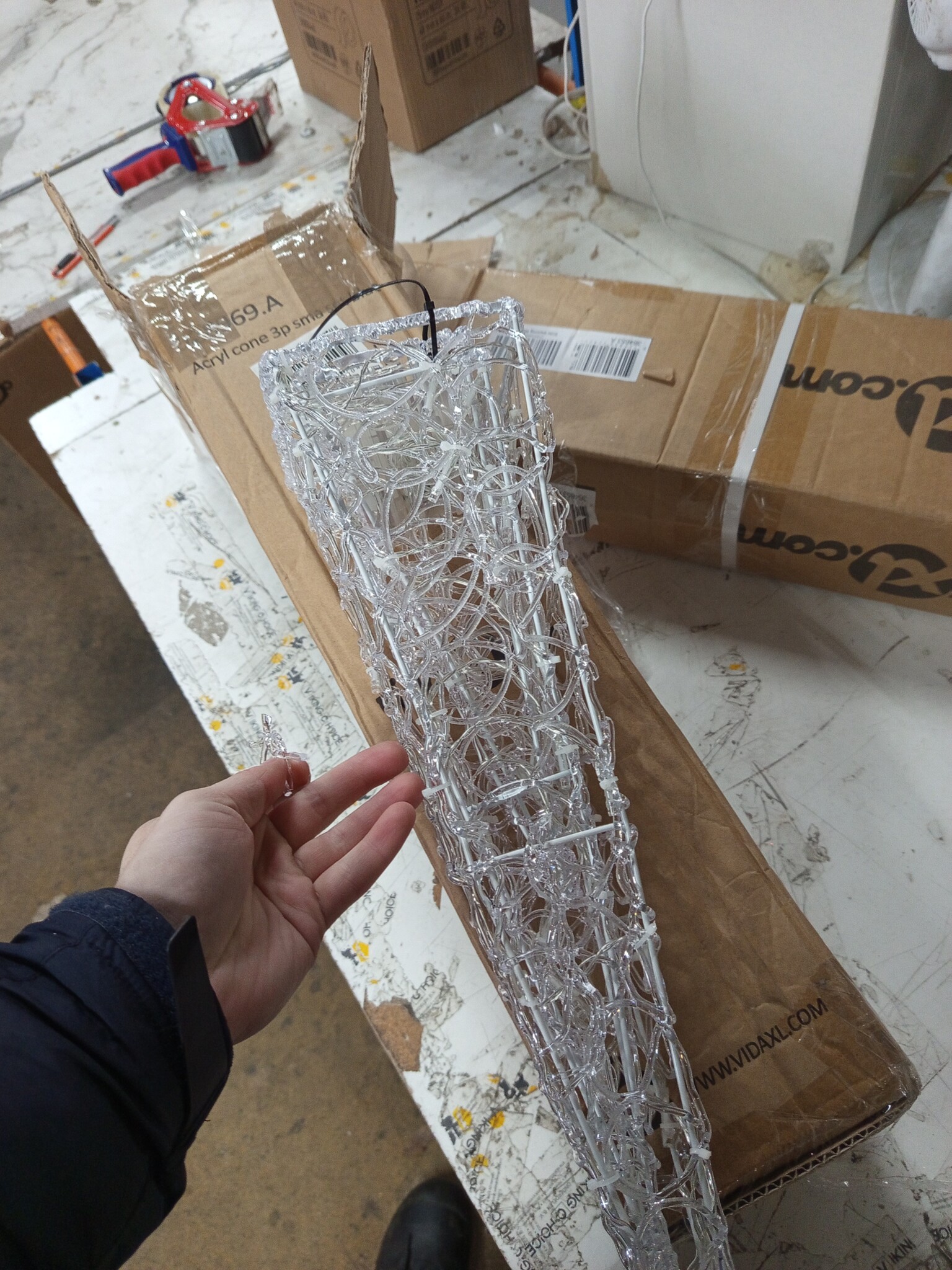 LED Lichtkegelset Blauw Acryl 30/45/60cm - 74% Korting!