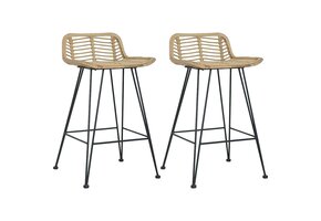 vidaXL Barstoelen 2 st Rattan (29% korting)
