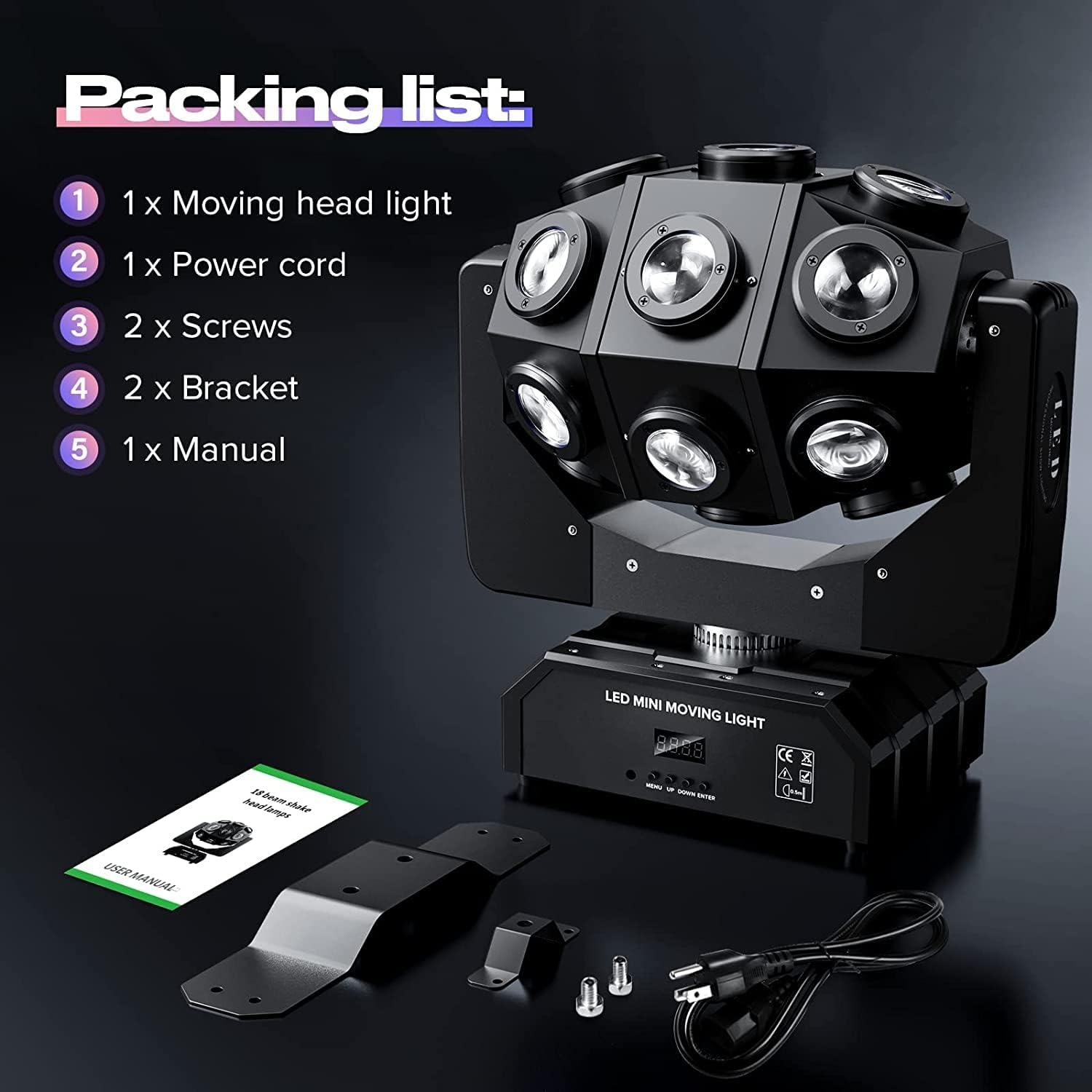 Moving Head LED Disco Licht 180W: 36% Korting!