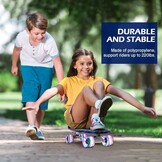 BELEEV Cruiser Skateboard Zwart - 50% Korting - LED Wielen