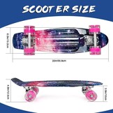 BELEEV Cruiser Skateboard Zwart - 50% Korting - LED Wielen