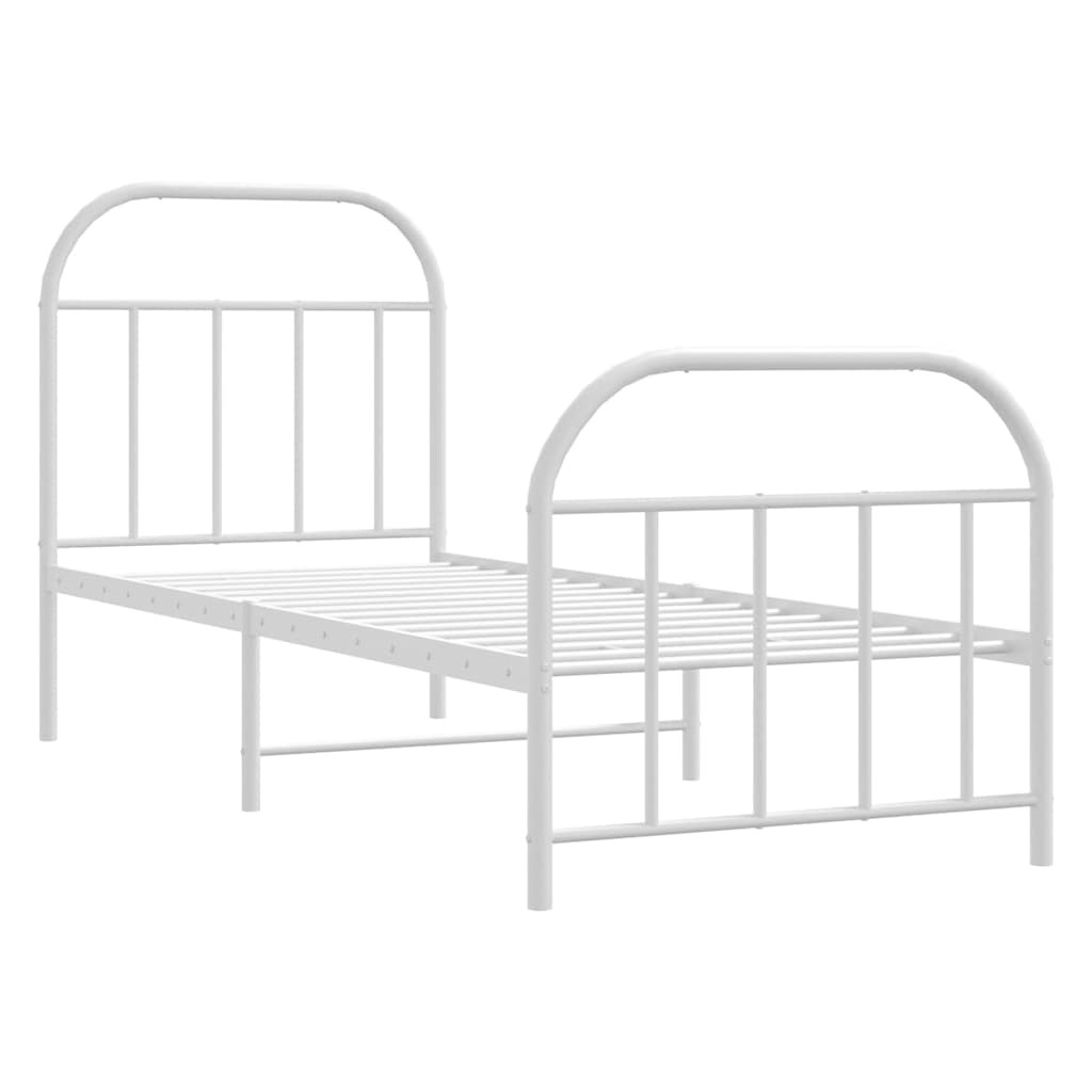 vidaXL Wit Metaal Bedframe (75x190 cm) - 57% Korting!