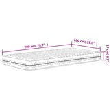 vidaXL Schuimmatras H2/H3 100x200cm Wit - Nu 29% Korting!