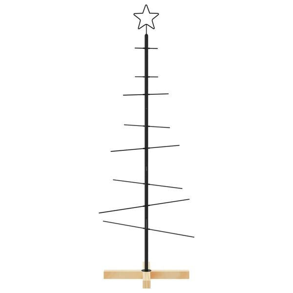 Moderne Metalen Kerstboom met Houten Basis - 120cm - 30% Korting