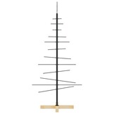Moderne Metalen Kerstboom met Houten Basis - 120cm - 30% Korting