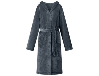 vidaXL Badjas Hoodie Marineblauw Flanel - 30% Korting