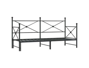 vidaXL Slaapbank Zwart Staal 54% Korting - Met Onderschuifbed