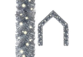 VidaXL Kerstslinger met LED-lampjes 10m Zilver - 33% Korting