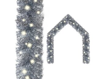 VidaXL Kerstslinger met LED-lampjes 10m Zilver - 33% Korting