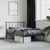 VidaXL Bedframe Metaal Zwart 90x190 cm | 32% Korting