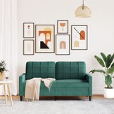 VidaXL Tweezitsbank 140cm Donkergroen Fluweel | 34% Korting