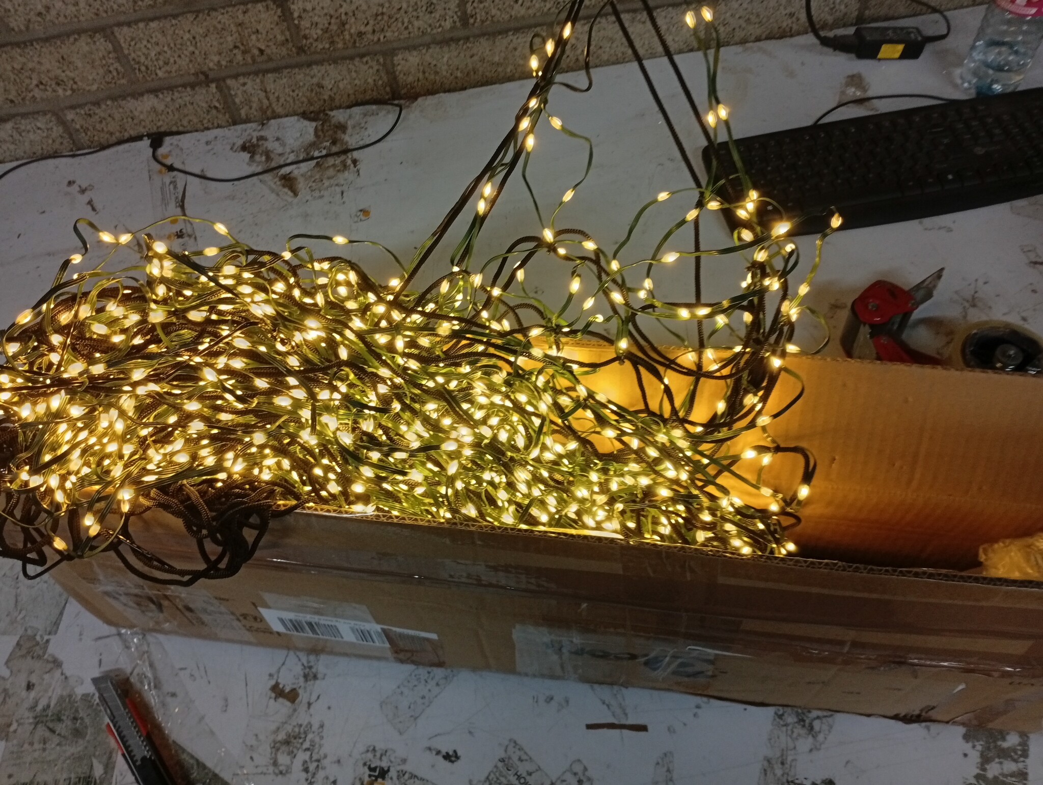 vidaXL LED-kerstboom met spikes 1534 LEDs warm wit 500 cm