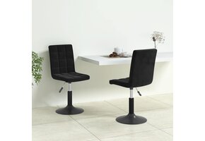 vidaXL Eetkamerstoelen 2 st. Fluweel Zwart - 34% Korting!