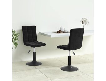 vidaXL Eetkamerstoelen 2 st. Fluweel Zwart - 34% Korting!