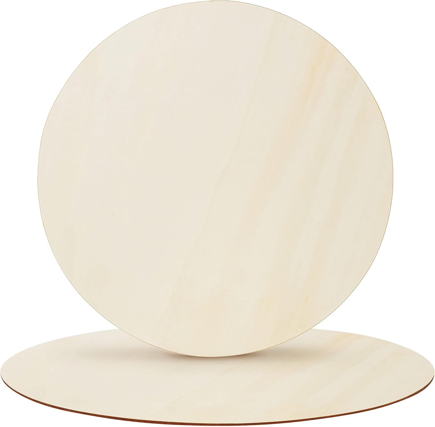 Belle Vous Onbewerkte Houten Cirkels 60 cm (2 Stuks) - Ronde Houtschijven voor DIY, Schilderen en Decoratie